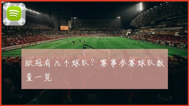 欧冠有几个球队?赛事参赛球队数量一览
