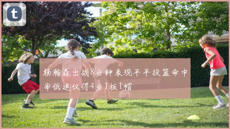 杨瀚森出战8分钟表现平平投篮命中率低迷仅得4分1板1帽